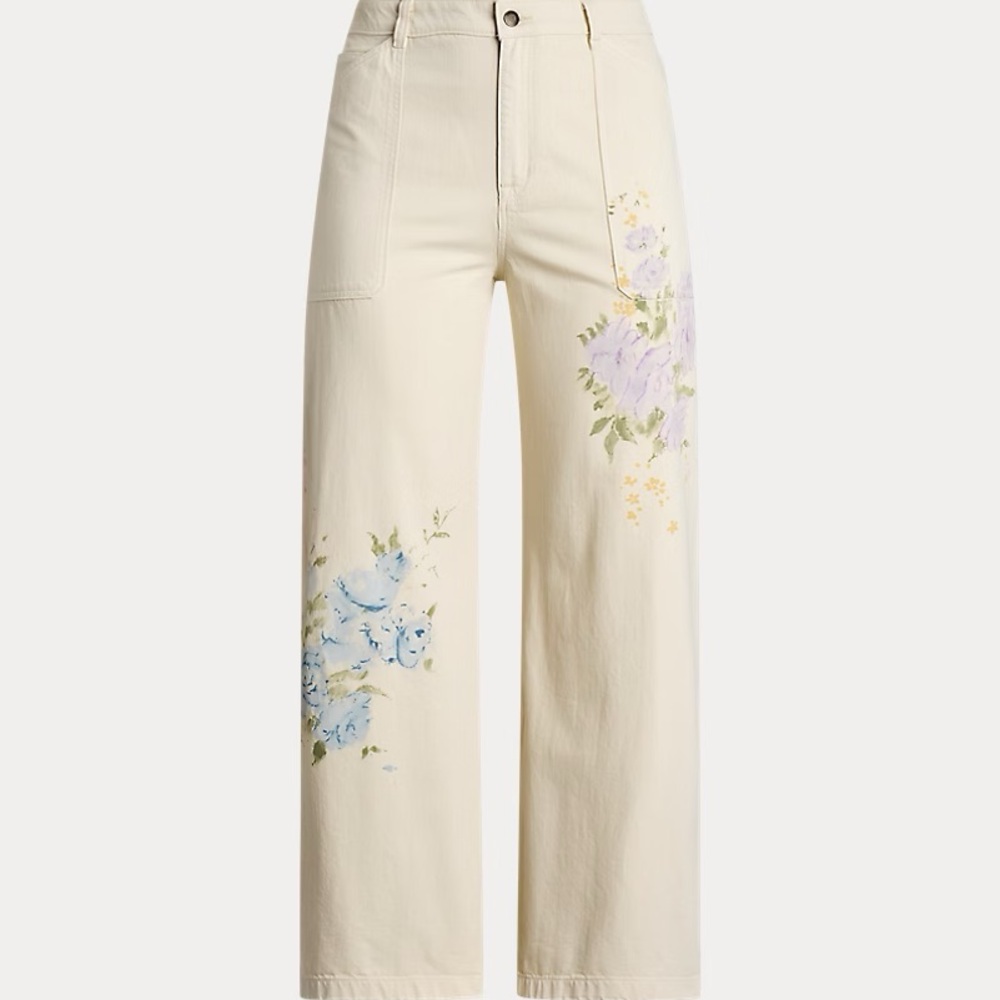 Lauren Ralph Lauren Floral Wide-Leg Jeans